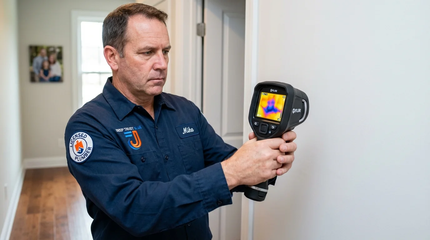 Thermal imaging leak detection by Johns Plumbing LLC in Poquoson